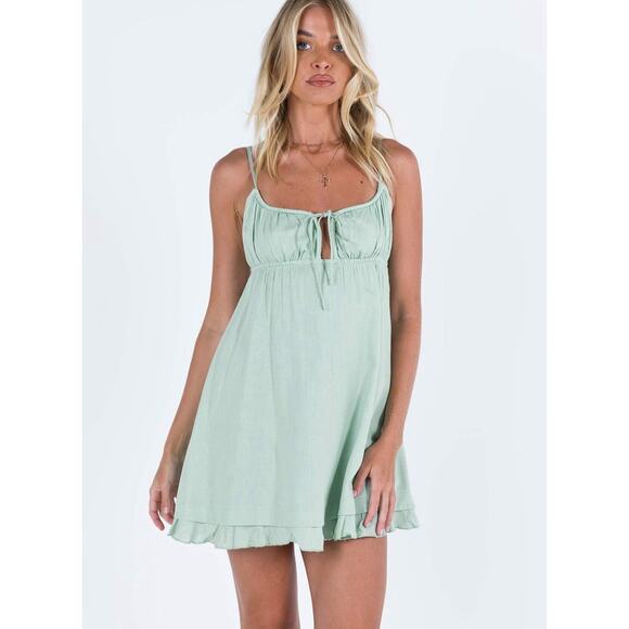 Princess Polly Light Green Mini Dress - Picture 3 of 12